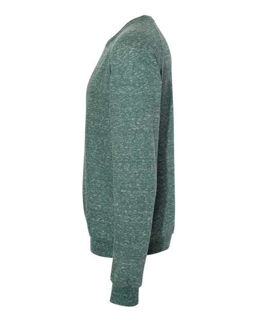 Jerzees 91MR Adult Snow Heather French Terry Crewneck Sweatshirt #color_FRST GRN SNW HTH