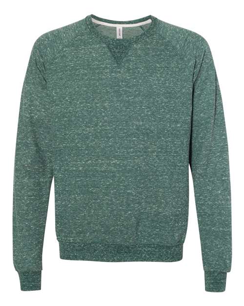 Jerzees 91MR Adult Snow Heather French Terry Crewneck Sweatshirt #color_FRST GRN SNW HTH