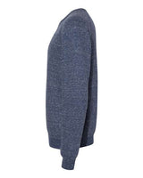 Jerzees 91MR Adult Snow Heather French Terry Crewneck Sweatshirt #color_NAVY SNOW HEATHR