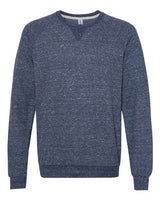 Jerzees 91MR Adult Snow Heather French Terry Crewneck Sweatshirt #color_NAVY SNOW HEATHR