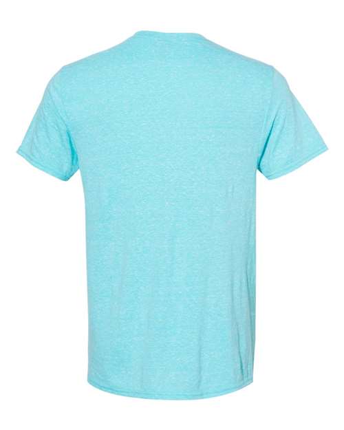 Jerzees 88MR Adult Snow Heather T-Shirt #color_CARBN BLU SNW HT