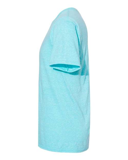 Jerzees 88MR Adult Snow Heather T-Shirt #color_CARBN BLU SNW HT