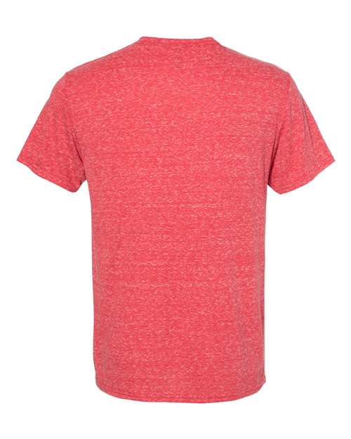 Jerzees 88MR Adult Snow Heather T-Shirt #color_RED SNOW HEATHER
