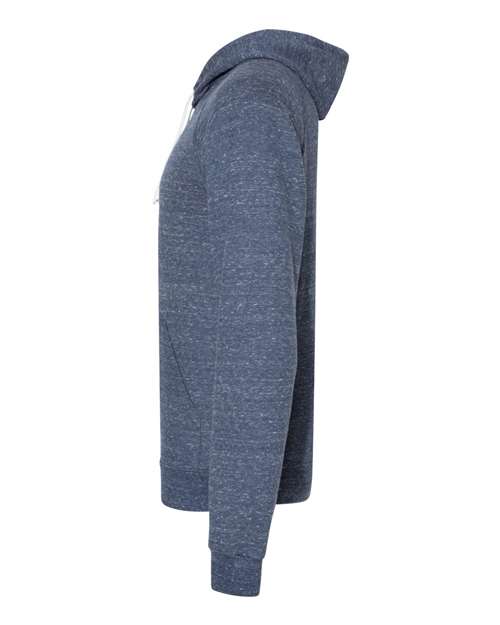 Jerzees 90MR Adult Snow Heather Raglan Hooded Sweatshirt #color_NAVY SNOW HEATHR