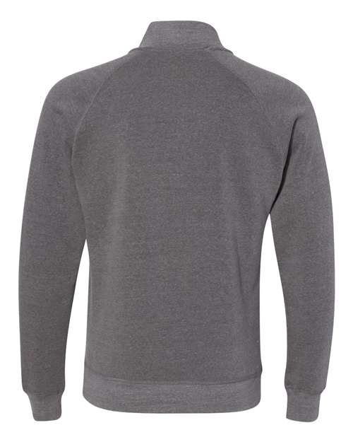 J America JA8869 Adult Triblend Fleece Quarter-Zip #color_SMOKE TRIBLEND