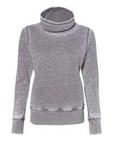 J America JA8930 Ladies' Zen Fleece Cowl Neck #color_CEMENT