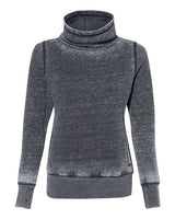 J America JA8930 Ladies' Zen Fleece Cowl Neck #color_DARK SMOKE