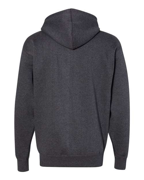 J America JA8821 Adult Premium Full-Zip Fleece Hooded Sweatshirt #color_CHARCOAL