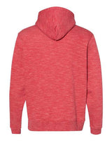 J America JA8677 Adult Melange Fleece Pullover Hooded Sweatshirt #color_RED