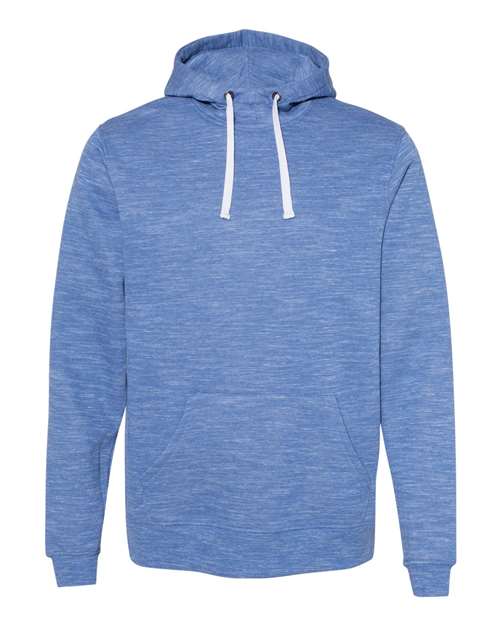 J America JA8677 Adult Melange Fleece Pullover Hooded Sweatshirt #color_ROYAL
