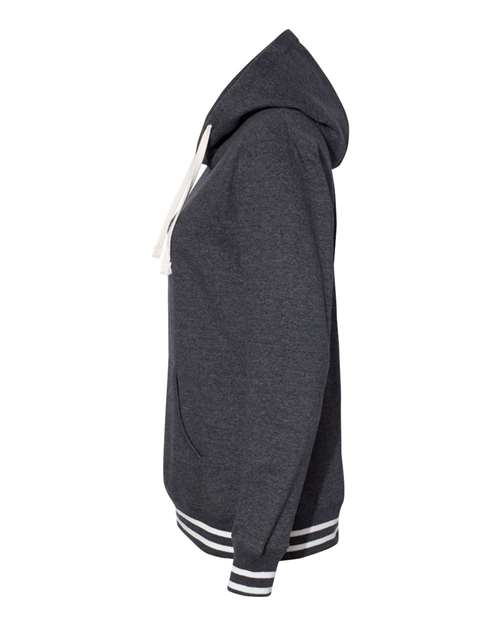 J America JA8651 Ladies' Relay Hooded Sweatshirt #color_BLACK