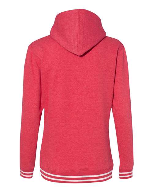 J America JA8651 Ladies' Relay Hooded Sweatshirt #color_RED