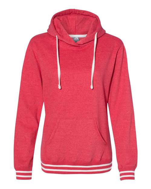J America JA8651 Ladies' Relay Hooded Sweatshirt #color_RED