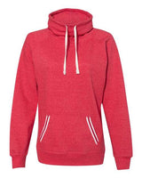 J America JA8653 Ladies' Relay Cowl Neck #color_RED