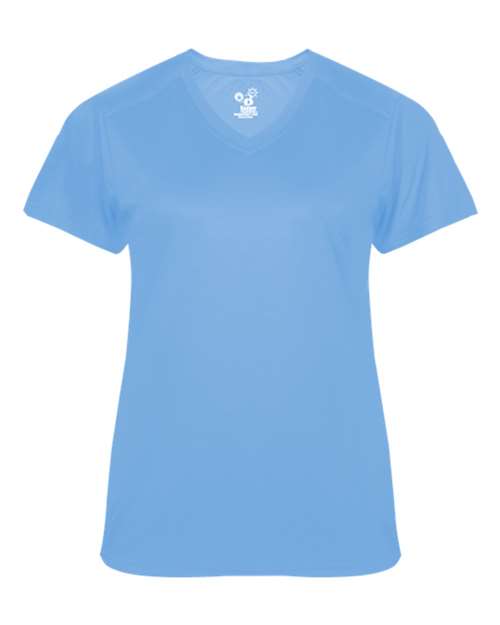 Badger 4062 Ultimate SoftLock Women's V-Neck T-Shirt #color_Columbia Blue