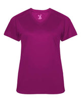 Badger 4062 Ultimate SoftLock Women's V-Neck T-Shirt #color_Hot Pink