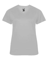 Badger 4062 Ultimate SoftLock Women's V-Neck T-Shirt #color_Silver