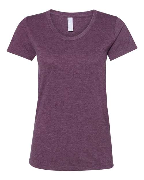 American Apparel BB301W Ladies' Poly-Cotton Short-Sleeve Crewneck #color_HEATHER PLUM