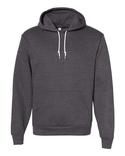 American Apparel F498W Unisex Flex Fleece DropShoulder Pullover Hoodie #color_DK HEATHER GREY
