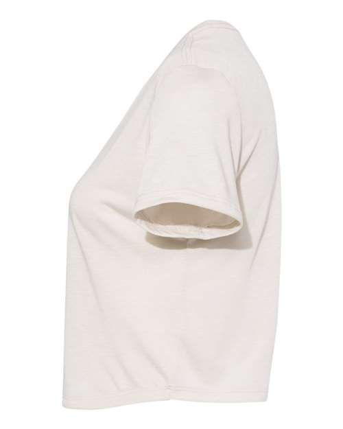 Bella + Canvas B8882 Ladies' Flowy Cropped T-Shirt #color_HEATHER DUST