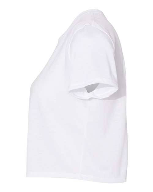 Bella + Canvas B8882 Ladies' Flowy Cropped T-Shirt #color_WHITE