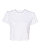 Bella + Canvas B8882 Ladies' Flowy Cropped T-Shirt #color_WHITE