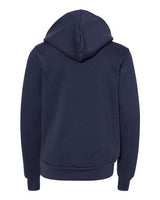Bella + Canvas 3719Y Youth Sponge Fleece Pullover Hooded Sweatshirt #color_NAVY