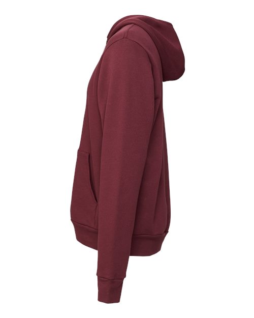Bella + Canvas 3719 Unisex Sponge Fleece Pullover Hooded Sweatshirt #color_MAROON
