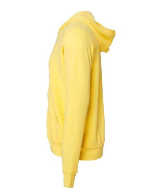 Bella + Canvas 3739 Unisex Poly-Cotton Fleece Full-Zip Hooded Sweatshirt #color_YELLOW