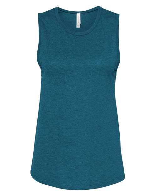 Bella + Canvas B6003 Ladies' Jersey Muscle Tank #color_HTHR DEEP TEAL