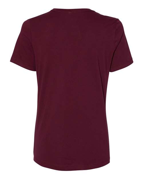 Bella + Canvas B6400 Ladies' Relaxed Jersey Short-Sleeve T-Shirt #color_MAROON