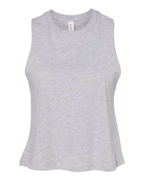 Bella + Canvas 6682 Ladies' Racerback Cropped Tank #color_ATHLETIC HEATHER