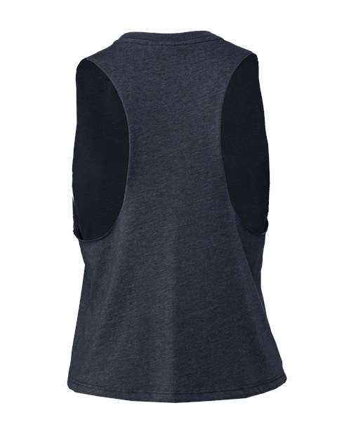Bella + Canvas 6682 Ladies' Racerback Cropped Tank #color_HEATHER NAVY