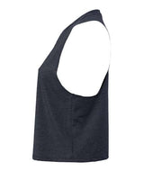 Bella + Canvas 6682 Ladies' Racerback Cropped Tank #color_HEATHER NAVY
