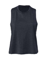 Bella + Canvas 6682 Ladies' Racerback Cropped Tank #color_HEATHER NAVY