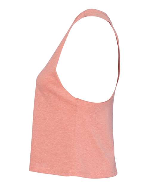 Bella + Canvas 6682 Ladies' Racerback Cropped Tank #color_HEATHER SUNSET