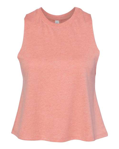 Bella + Canvas 6682 Ladies' Racerback Cropped Tank #color_HEATHER SUNSET