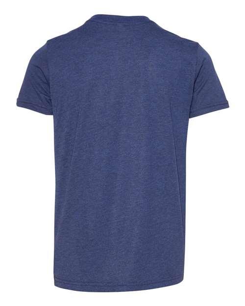 Bella + Canvas 3413Y Youth Triblend Short-Sleeve T-Shirt #color_NAVY TRIBLEND