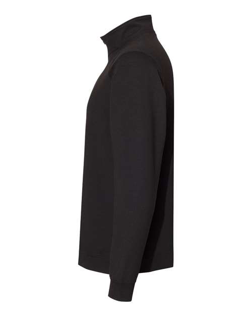 J America JA8434 Adult Omega Stretch Quarter-Zip #color_BLACK