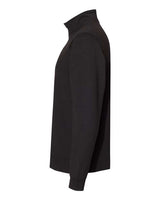J America JA8434 Adult Omega Stretch Quarter-Zip #color_BLACK
