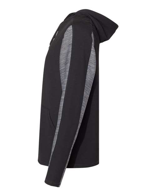 J America JA8435 Adult Omega Stretch Hooded Sweatshirt #color_BLACK