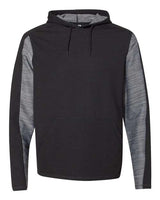 J America JA8435 Adult Omega Stretch Hooded Sweatshirt #color_BLACK