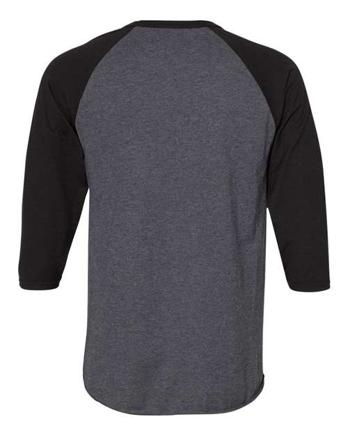 Jerzees 560RR Unisex Premium Blend Ring-Spun 3/4 Sleeve Raglan T-Shirt #color_BL INK HT/ BL IN