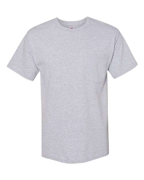 Hanes W110 Adult Workwear Pocket T-Shirt #color_LIGHT STEEL