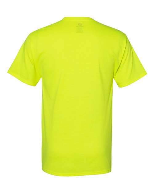 Hanes W110 Adult Workwear Pocket T-Shirt #color_SAFETY GREEN