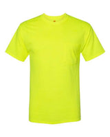 Hanes W110 Adult Workwear Pocket T-Shirt #color_SAFETY GREEN