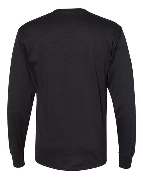 Hanes W120 Adult Workwear Long-Sleeve Pocket T-Shirt #color_BLACK