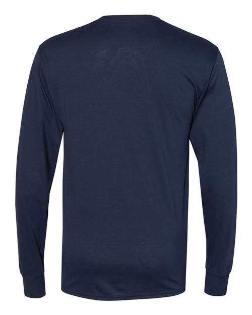 Hanes W120 Adult Workwear Long-Sleeve Pocket T-Shirt #color_NAVY