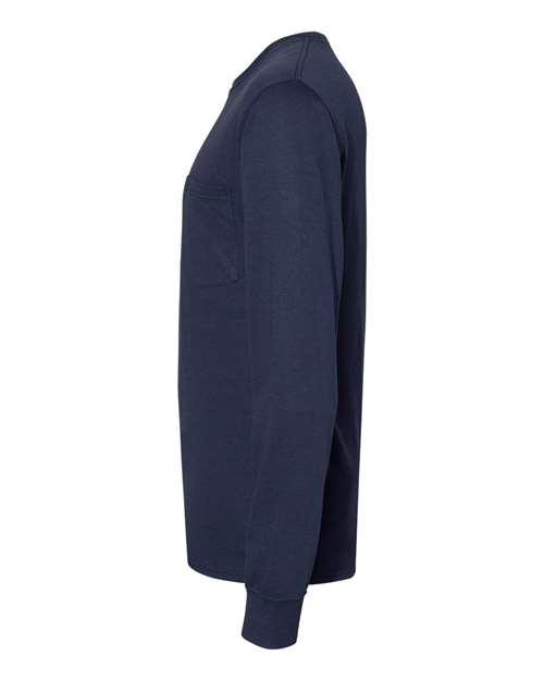 Hanes W120 Adult Workwear Long-Sleeve Pocket T-Shirt #color_NAVY