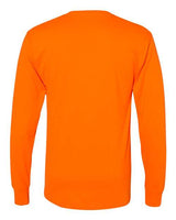 Hanes W120 Adult Workwear Long-Sleeve Pocket T-Shirt #color_SAFETY ORANGE